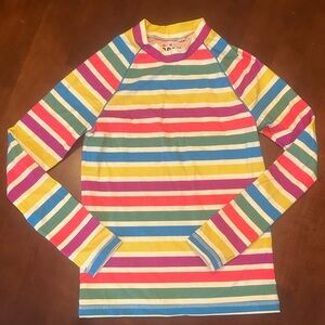 Mini Boden Swim Striped Long Sleeve Shirt
